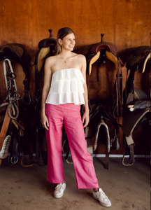 Pink Dawn Linen Pants